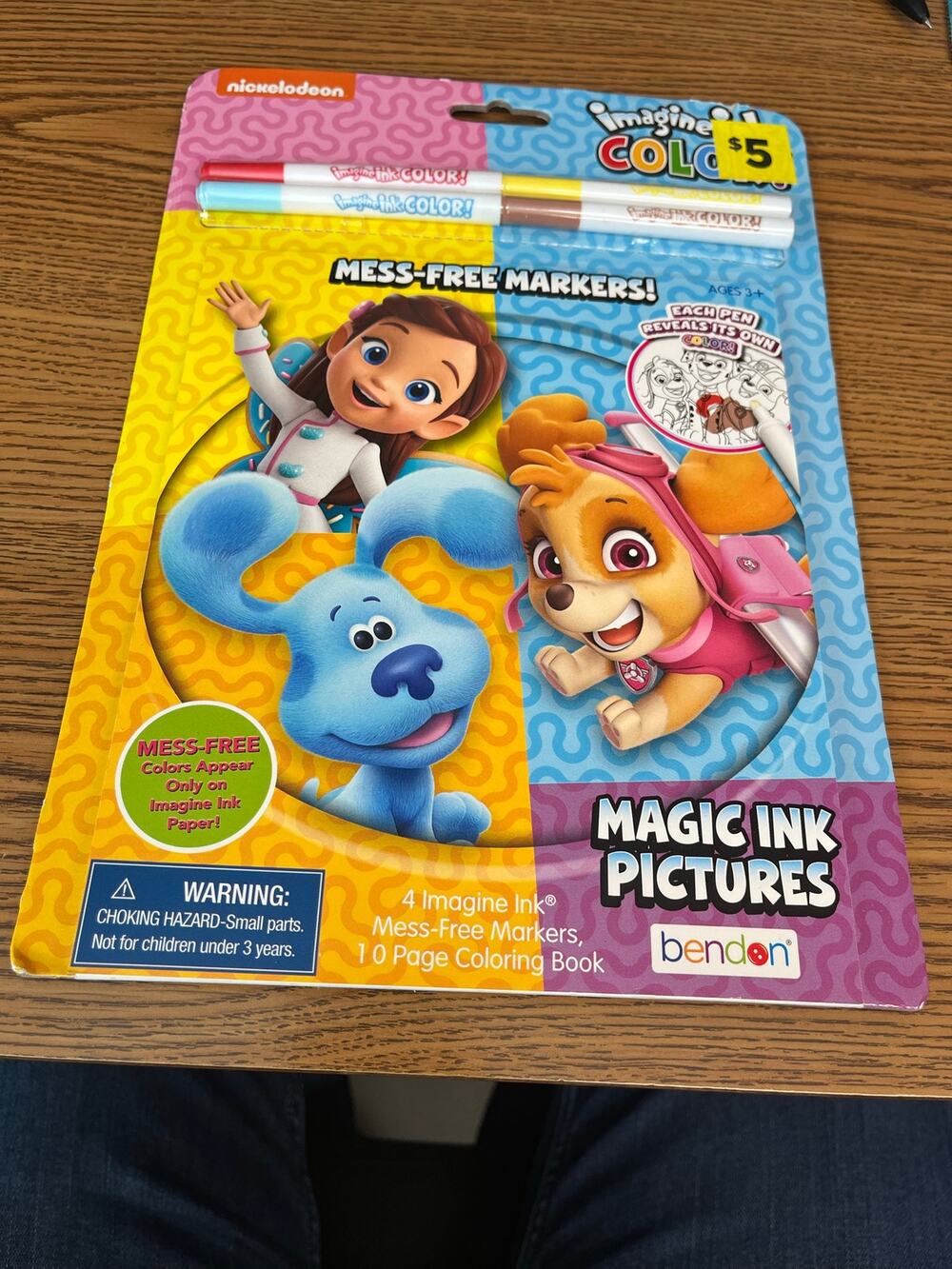 Bendon Nickelodeon Imagine Ink magic coloring book with 4 markers new